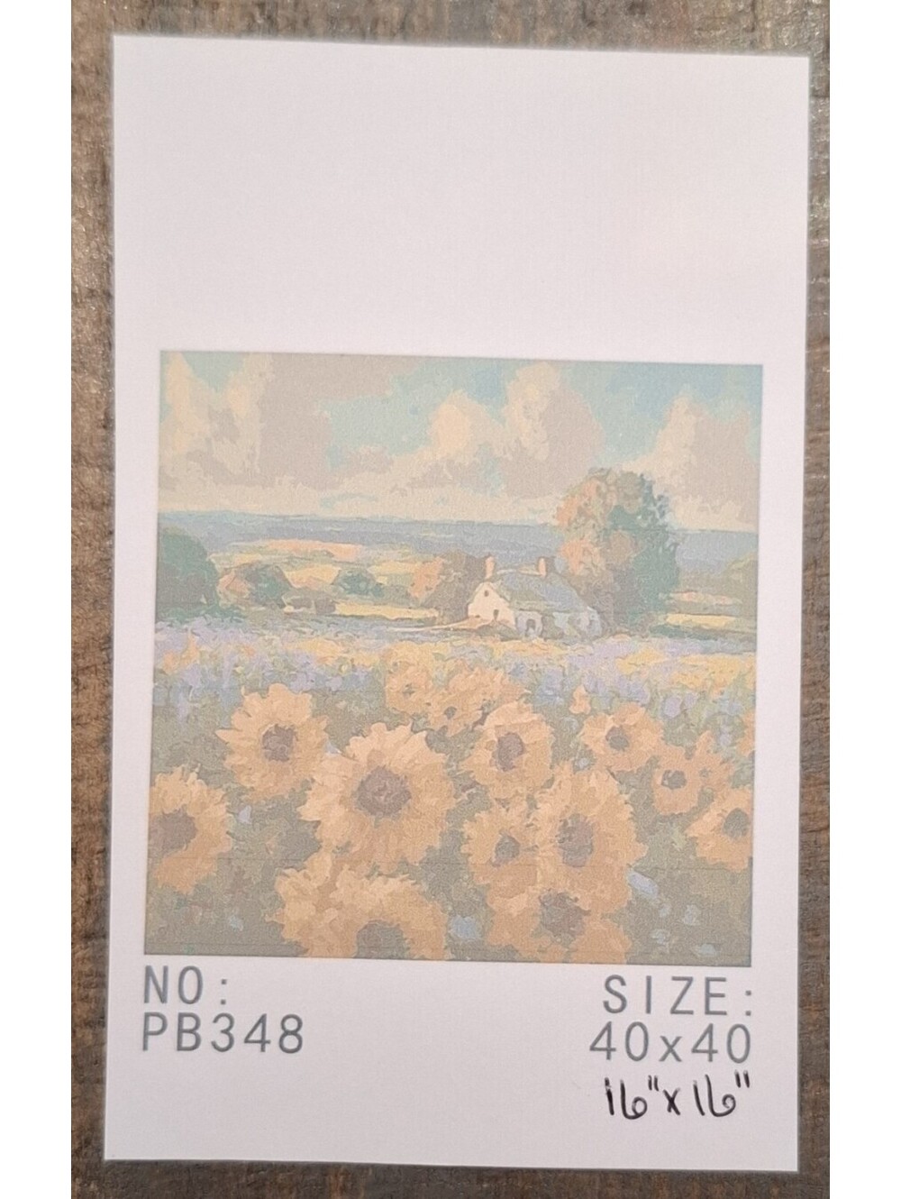 NEW Sunflower Landscape Paint By Number Kit for Adults Beginner 16" x 16"